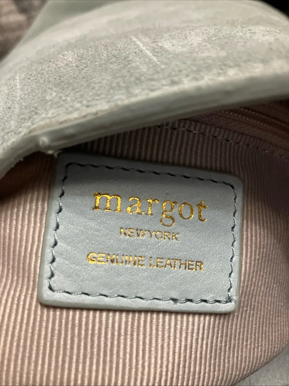 Margot Kaye Mint Suede Crossbody Bag with Adjustable Strap